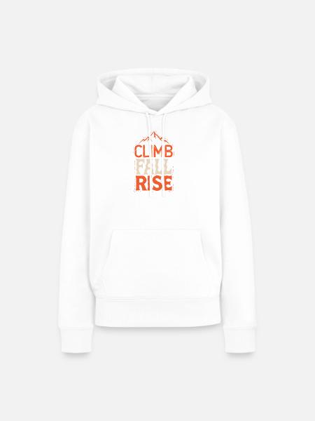 Bergsteigen und Aufstieg - Frauen Premium Bio Hoodie - Weiß