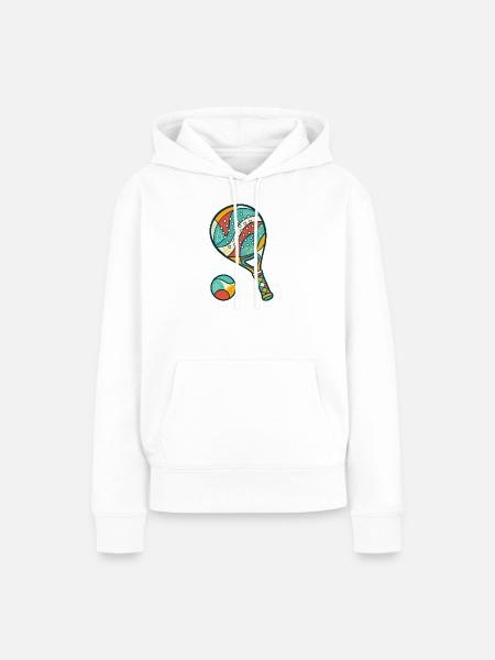 Paddel - Frauen Premium Bio Hoodie - Weiß