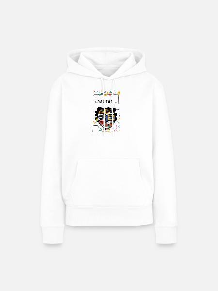 Laden von abstrakter Stimmungsillustration - Frauen Premium Bio Hoodie - Weiß