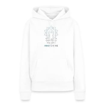 Innere Ruhe Lotus Meditation - Frauen Premium Bio Hoodie - Weiß - Vorne - Julia (174cm)
