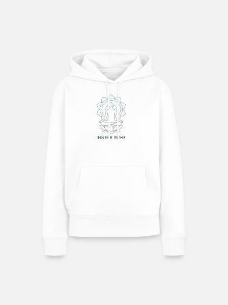 Innere Ruhe Lotus Meditation - Frauen Premium Bio Hoodie - Weiß
