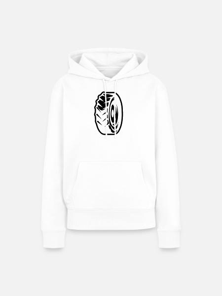 Reifen - Frauen Premium Bio Hoodie - Weiß
