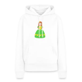 Princesse - Sweat à capuche Premium bio Femme - blanc - Devant - Julia (174cm)