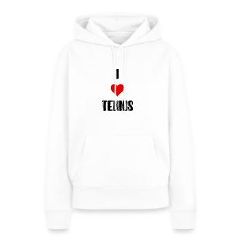 Maillot tennis - Sweat à capuche Premium bio Femme - blanc - Devant - Julia (174cm)
