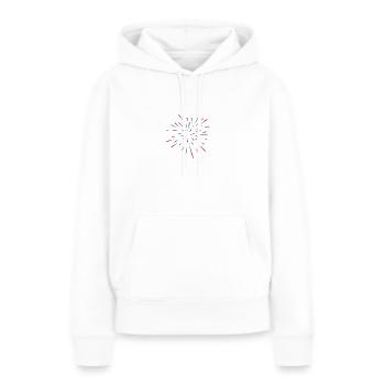 Feu d'artifice - Sweat à capuche Premium bio Femme - blanc - Devant - Julia (174cm)