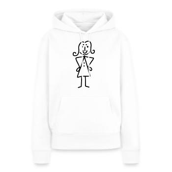 Frau - Schicke Frisur - Frauen Premium Bio Hoodie - Weiß - Vorne - Julia (174cm)