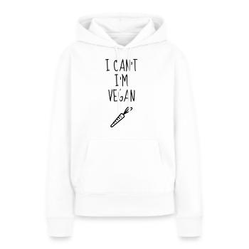 Vegetarier / Vegetarismus / Vegan / Vegetarierin - Frauen Premium Bio Hoodie - Weiß - Vorne - Julia (174cm)