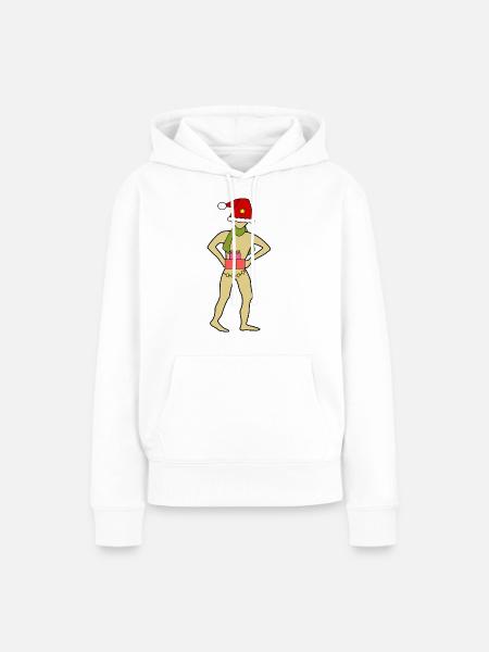 Weihnachten incognito - Frauen Premium Bio Hoodie - Weiß