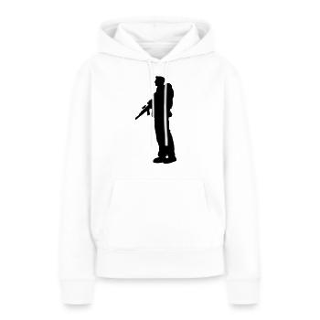 Soldat Silhouette Krieg General Freiheitskämpfer - Frauen Premium Bio Hoodie - Weiß - Vorne - Julia (174cm)