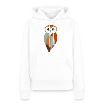 Stilisierte Eule - Frauen Premium Bio Hoodie - Weiß - Vorne - Julia (174cm)