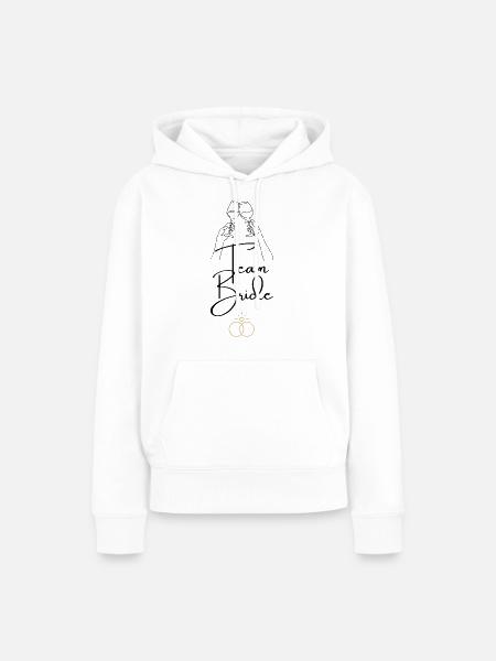 Poltern - Frauen Premium Bio Hoodie - Weiß