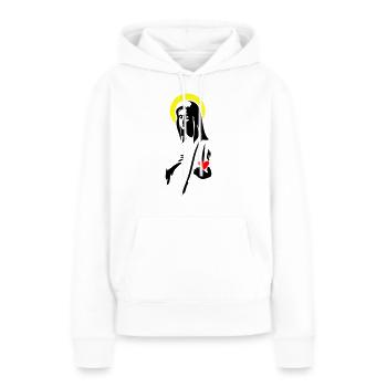 Maria - Frauen Premium Bio Hoodie - Weiß - Vorne - Julia (174cm)