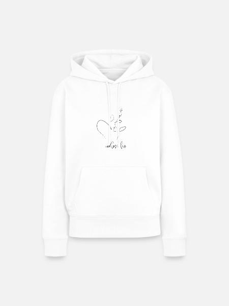 Endless love - Line Art - Frauen Premium Bio Hoodie - Weiß