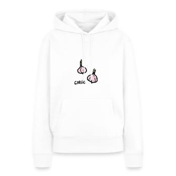 Knoblauch - Frauen Premium Bio Hoodie - Weiß - Vorne - Julia (174cm)