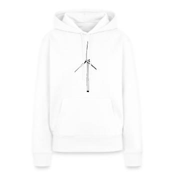 Windrad - Frauen Premium Bio Hoodie - Weiß - Vorne - Julia (174cm)