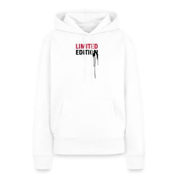 Limited Edition - Sweat à capuche Premium bio Femme - blanc - Devant - Julia (174cm)
