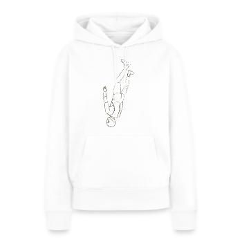Body Flyer Skydiver Upside-Down - Frauen Premium Bio Hoodie - Weiß - Vorne - Julia (174cm)