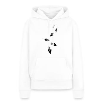 Symbole du maïs - Sweat à capuche Premium bio Femme - blanc - Devant - Julia (174cm)