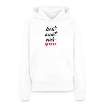 Meilleure tante de tous les temps - Sweat à capuche Premium bio Femme - blanc - Devant - Julia (174cm)
