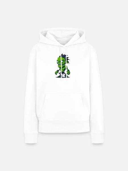 Zombie - Frauen Premium Bio Hoodie - Weiß