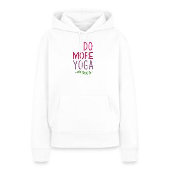 Vers plus de yoga - Sweat à capuche Premium bio Femme - blanc - Devant - Julia (174cm)