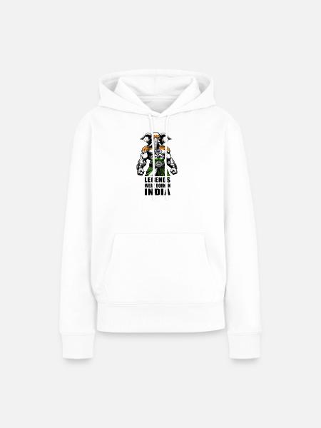 Indien Elefanten Legenden Design - Frauen Premium Bio Hoodie - Weiß