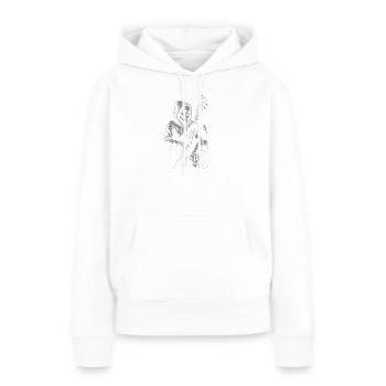 Jazz-Skelett-Serenade - Frauen Premium Bio Hoodie - Weiß - Vorne - Julia (174cm)