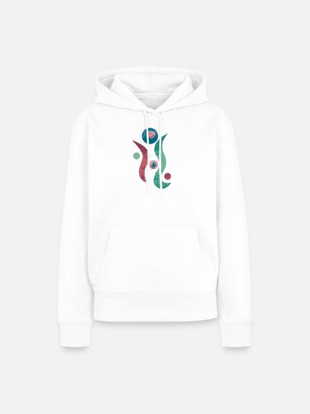 yoga-design_43 - Frauen Premium Bio Hoodie - Weiß