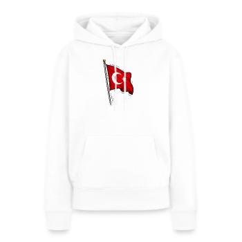 Türkei Fahne - Frauen Premium Bio Hoodie - Weiß - Vorne - Julia (174cm)
