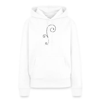 Tourbillon fantaisiste - Sweat à capuche Premium bio Femme - blanc - Devant - Julia (174cm)