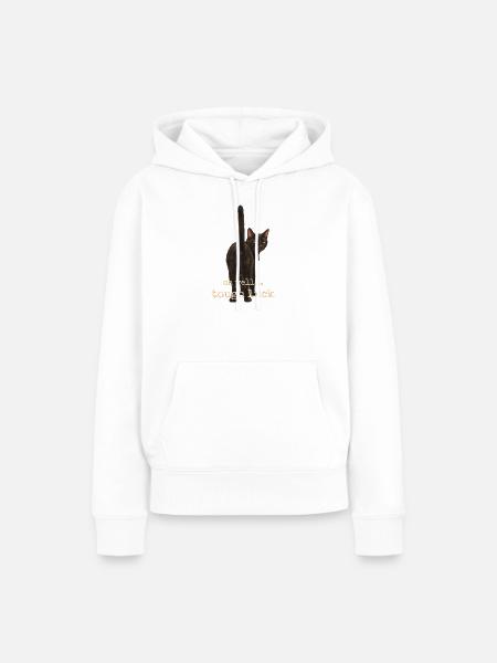 Na ja, Pech gehabt, Katze - Frauen Premium Bio Hoodie - Weiß