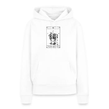Oracle des plantes | Plantes d’intérieur de cartes de tarot - Sweat à capuche Premium bio Femme - blanc - Devant - Julia (174cm)