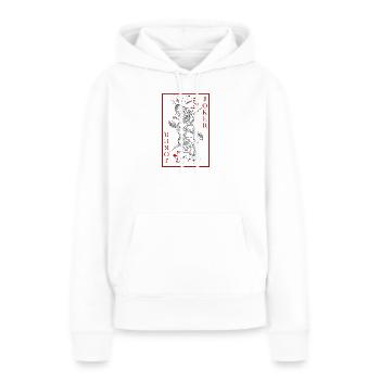 Joker avec des lames et du sang - Sweat à capuche Premium bio Femme - blanc - Devant - Julia (174cm)