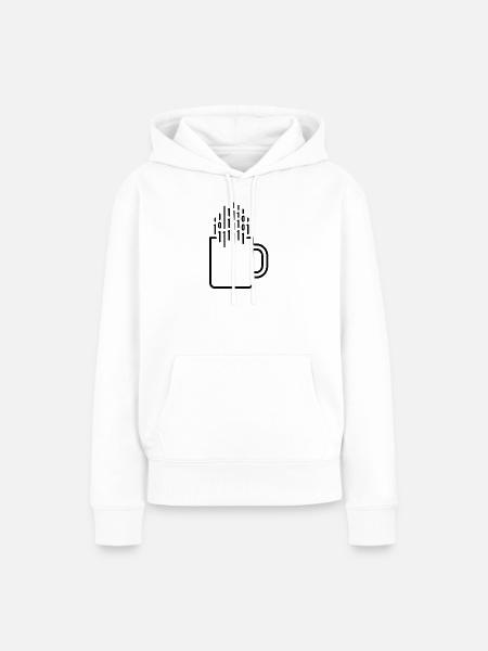 Kaffee Becher für Coder, Entwickler - Frauen Premium Bio Hoodie - Weiß