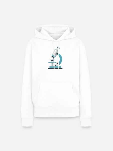 Mikroskop - Frauen Premium Bio Hoodie - Weiß