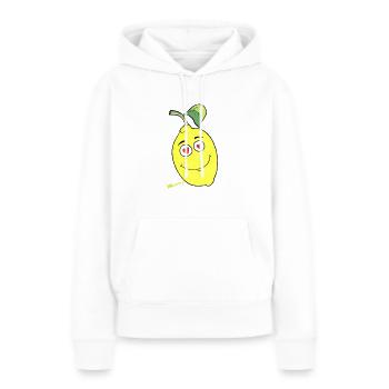 Zitrone - Frauen Premium Bio Hoodie - Weiß - Vorne - Julia (174cm)