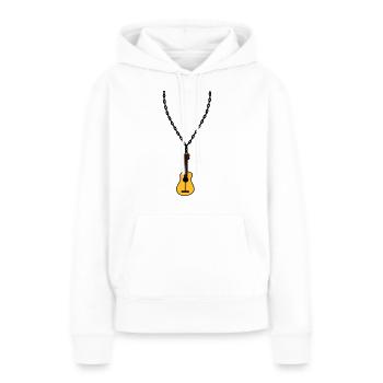 collier bijoux guitare apprendre jouer la chanson cool - Sweat à capuche Premium bio Femme - blanc - Devant - Julia (174cm)
