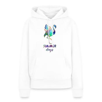 Heure d'été - Sweat à capuche Premium bio Femme - blanc - Devant - Julia (174cm)