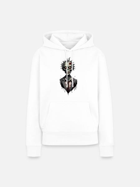 ZOMBIE im Kostüm 2 - Frauen Premium Bio Hoodie - Weiß