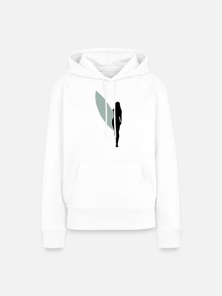surfgirlshape1 - Frauen Premium Bio Hoodie - Weiß