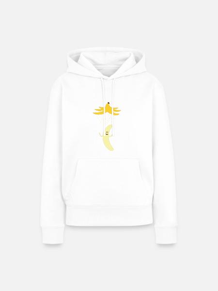 Banane - Frauen Premium Bio Hoodie - Weiß