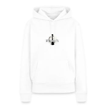 Shisha King - Sifflet - Sweat à capuche Premium bio Femme - blanc - Devant - Julia (174cm)