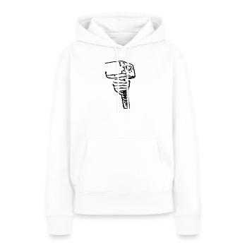 Thors Hammer - Sweat à capuche Premium bio Femme - blanc - Devant - Julia (174cm)