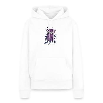 Calmar - Sweat à capuche Premium bio Femme - blanc - Devant - Julia (174cm)