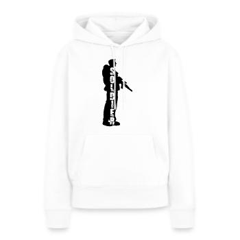 Soldat Silhouette Krieg General Freiheitskämpfer - Frauen Premium Bio Hoodie - Weiß - Vorne - Julia (174cm)