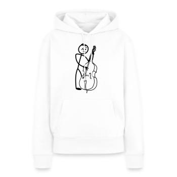 Double bass stickmen transparent - Women’s Premium Organic Hoodie - white - Front - Julia (174cm)