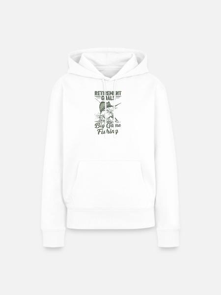 Rentenziele Großfisch Angeln - Frauen Premium Bio Hoodie - Weiß