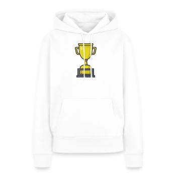 Trophée - Sweat à capuche Premium bio Femme - blanc - Devant - Julia (174cm)