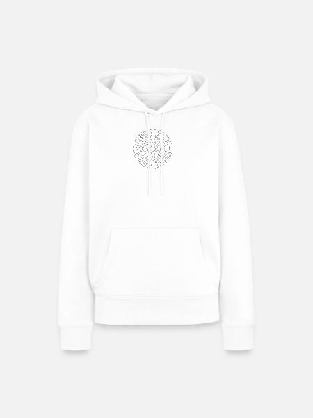 Labyrinth-Mandala - Frauen Premium Bio Hoodie - Weiß