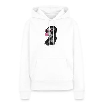 Ada Lovelace mit rosa Sonnenbrille und Kaugummi - Frauen Premium Bio Hoodie - Weiß - Vorne - Julia (174cm)